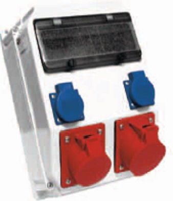 PCE Rozdzielnica budowlana ADAMÓW 32A/5P 16A/5P 2GS R.0-1 IP44 (9036894W)