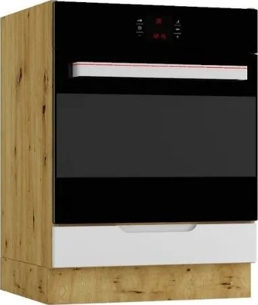 Stolkar Szafka pod piekarnik ISABEL DK60 szary mat/dąb artisan STOLKAR