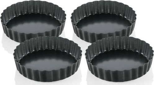 Kuchenprofi Foremki Kuchenprofi Ptissier do tartaletek, śred. 11,5 cm, 4 szt., czarne