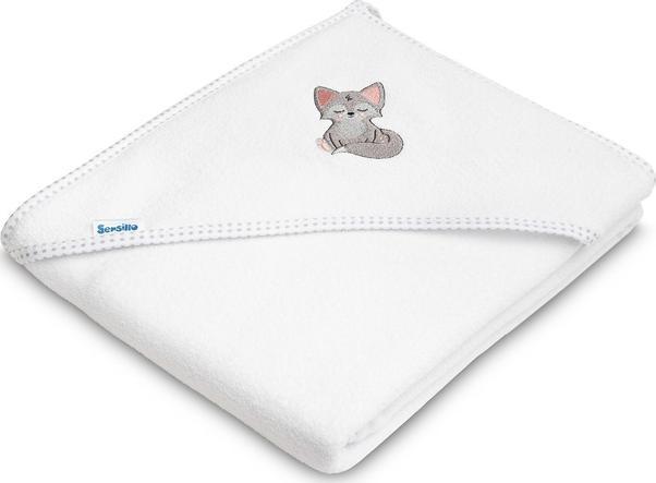 Sensillo OKRYCIE KĄPIELOWE FROTTE 100X100 WILK BIAŁY
