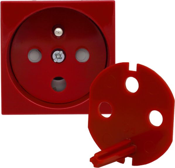 KOS Gniazdo pojedyncze Data z/u z kluczem uprawniającym czerwone (351043)