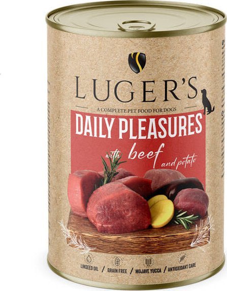 Karma mokra dla psa Luger's Daily Pleasures z wołowiną i ziemniakiem 400 g