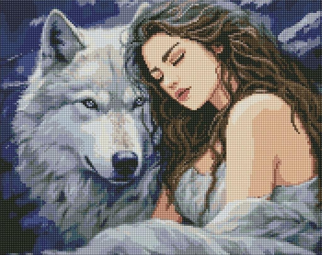 Norimpex Diamentowa mozaika - Pod opiek± wilka 40x50cm