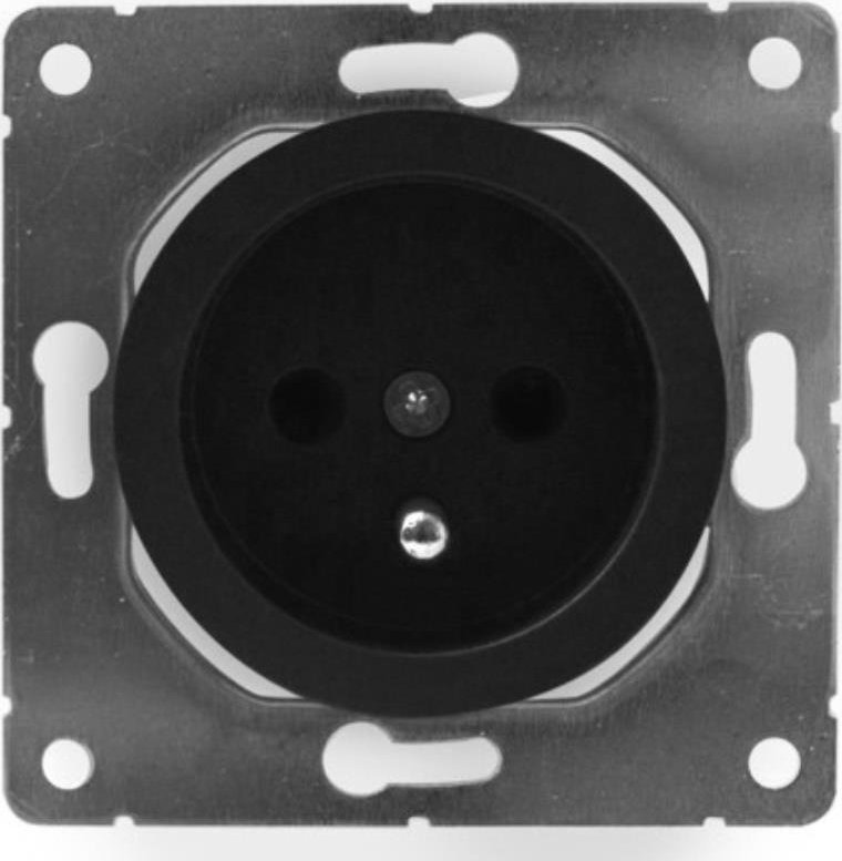 Electromalt ELECTROMALT OVAL GNIAZDO POJEDYNCZE CZARNE 16A