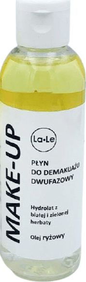 La-le Płyn do demakijażu dwufazowy - Hydrolat z białej i zielonej herbaty i olej ryżowy, 100 ml