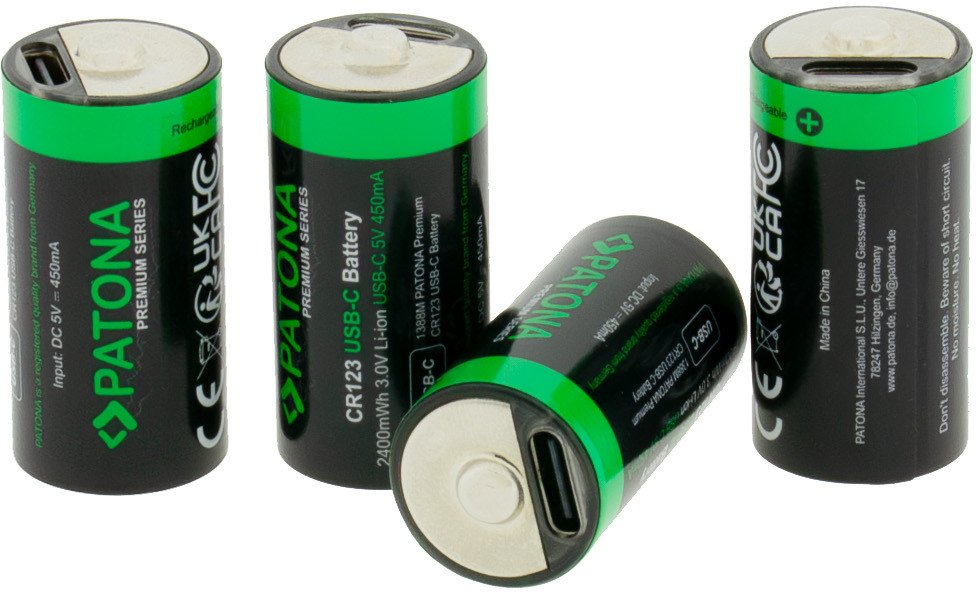 PATONA CR123A Bateria do ponownego naładowania Lit