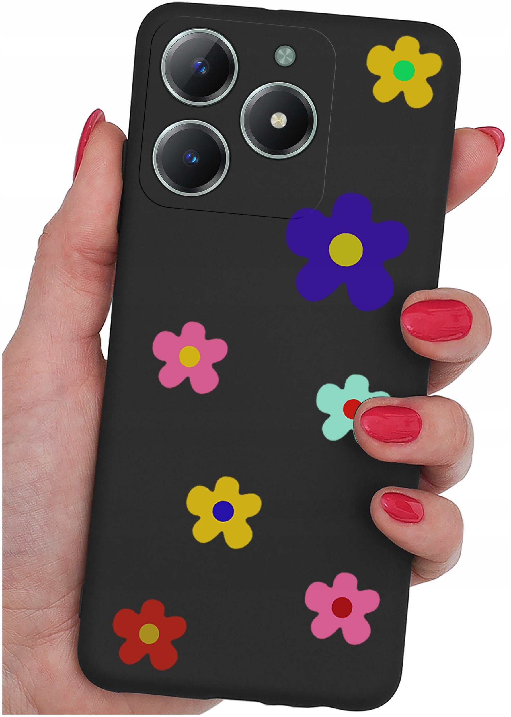 Etui do Realme C61 | C63 WZORY |SILIKONOWE MATT CASE + SZKŁO 9H