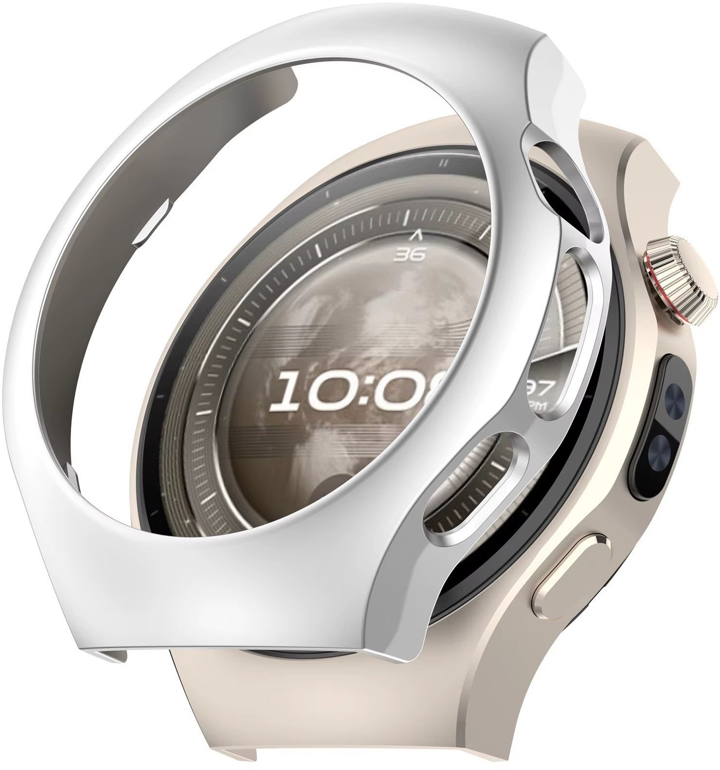 SILIKONOWE ETUI DO HUAWEI WATCH 5 46MM SREBRNE