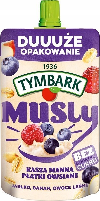 Tymbark Tymbark Musly Mus kasza manna owoce leśne 170 g