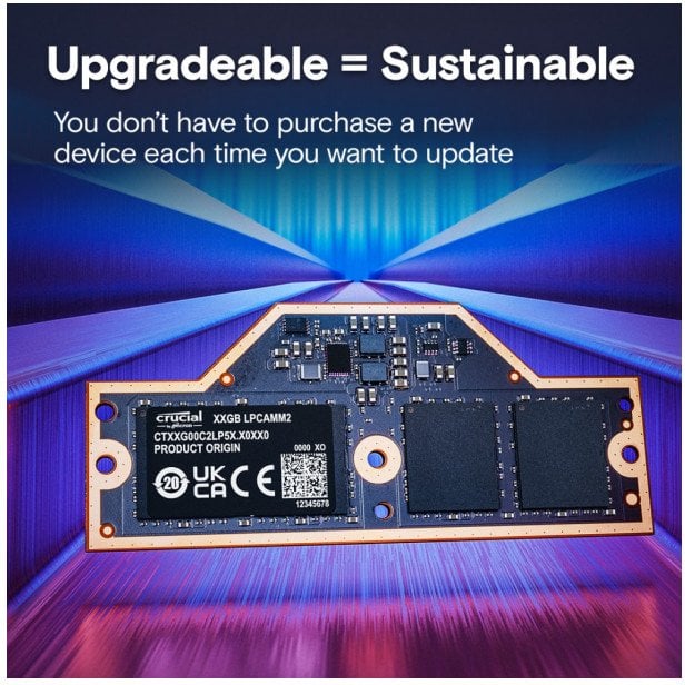 crucial Pamięć do notebooka DDR5 LPCAMM2 32GB/7500 LPDDR5X