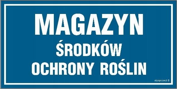Mój dom Magazyn Środków Ochrony Roślin Tabliczka 300 X 150 Libres Polska Sp Sgp-Nd012_300X150_Pn 5904937416048