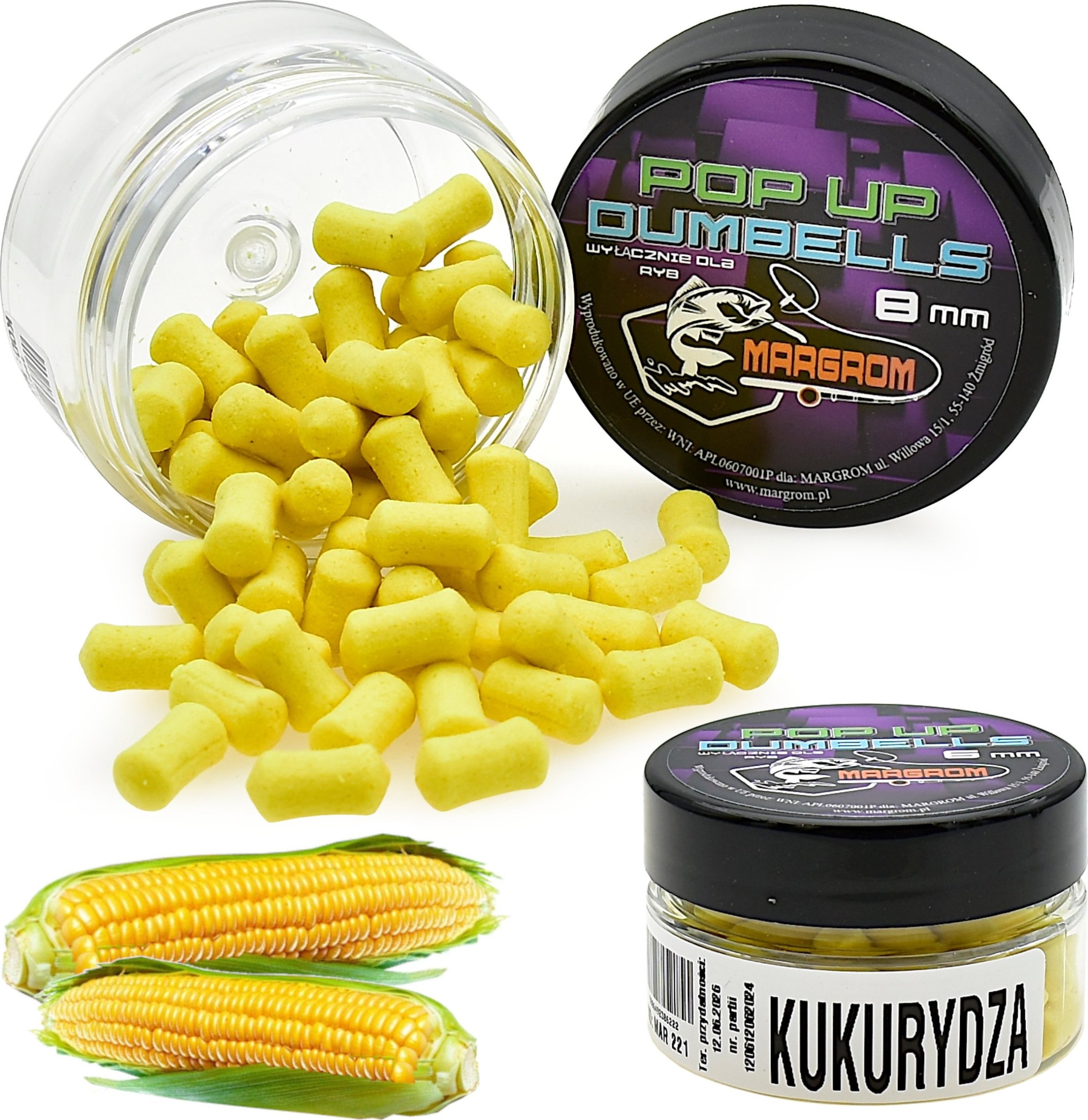 Margrom Dumbells POP UP 8 mm Margrom KUKURYDZA przynęta Method Feeder