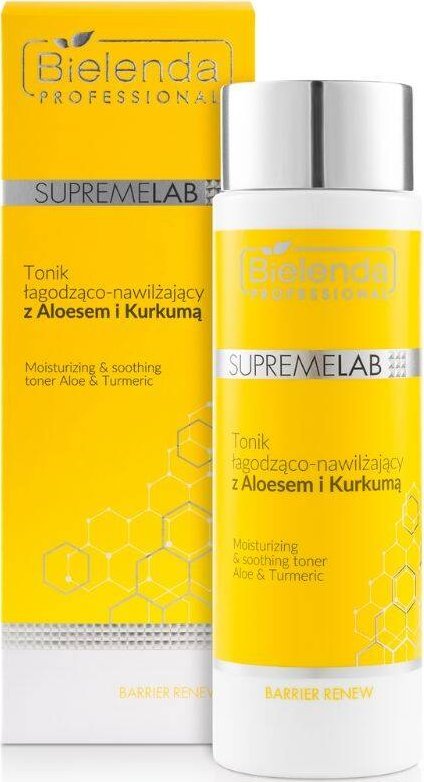 Bielenda SupremeLab Barrier Renew tonik łagodząco-nawilżający z aloesem i kurkumą 200ml