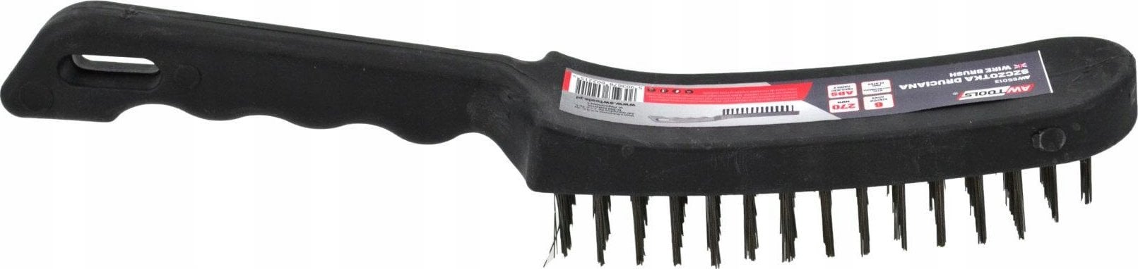 AWTools AWTOOLS SZCZOTKA DRUCIANA PLASTIK. RĄCZKA 6-RZĘD.
