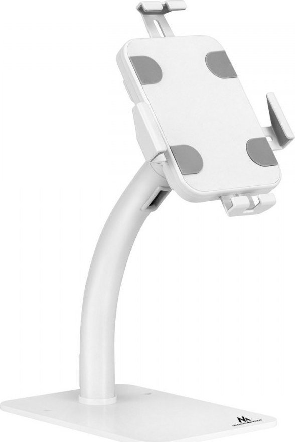 Maclean Uchwyt cienny / biurkowy reklamowy do tabletu z blokadš 7,9-11 cali uniwersalny MC-468W Biały