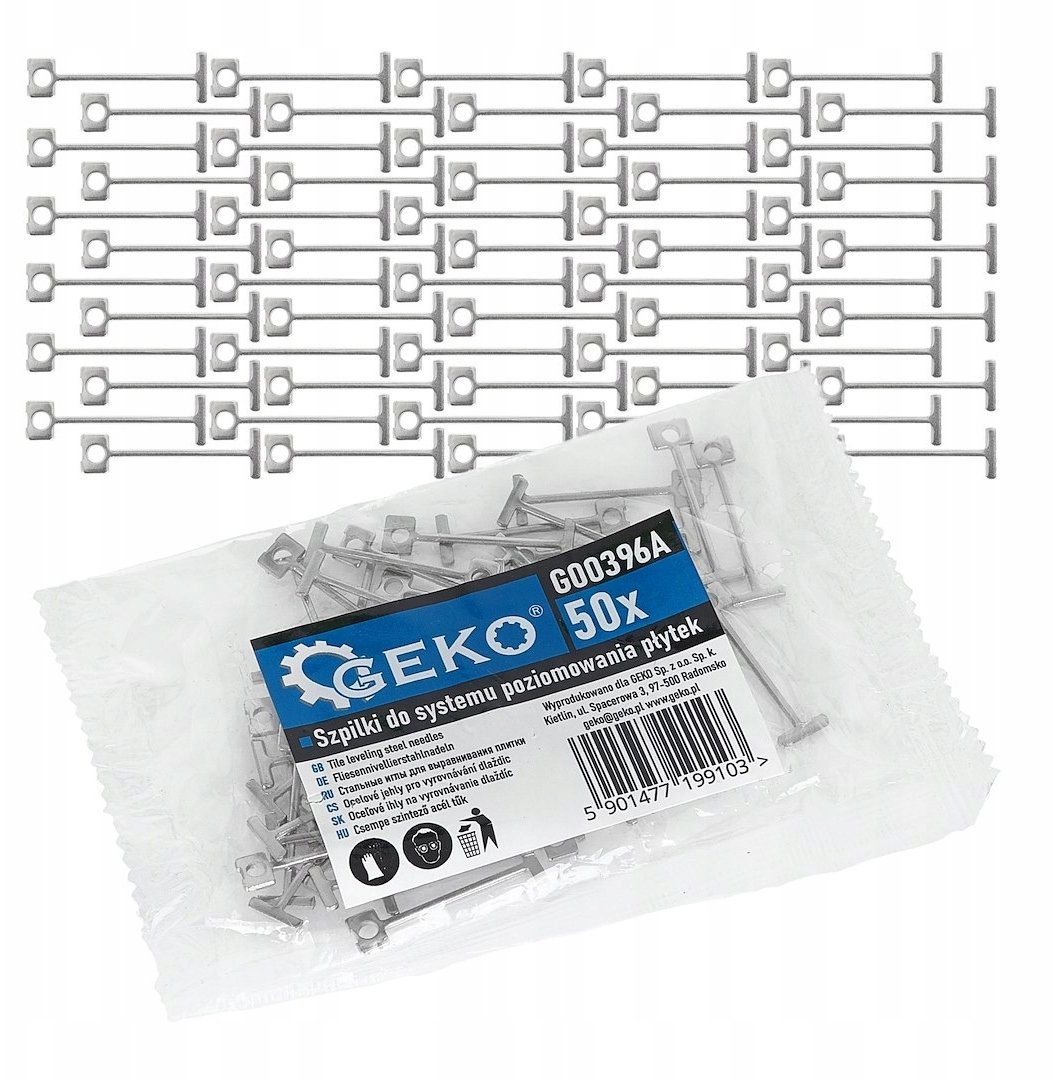 Szpilki wymienne do systemu poziomowania płytek 50szt (250)