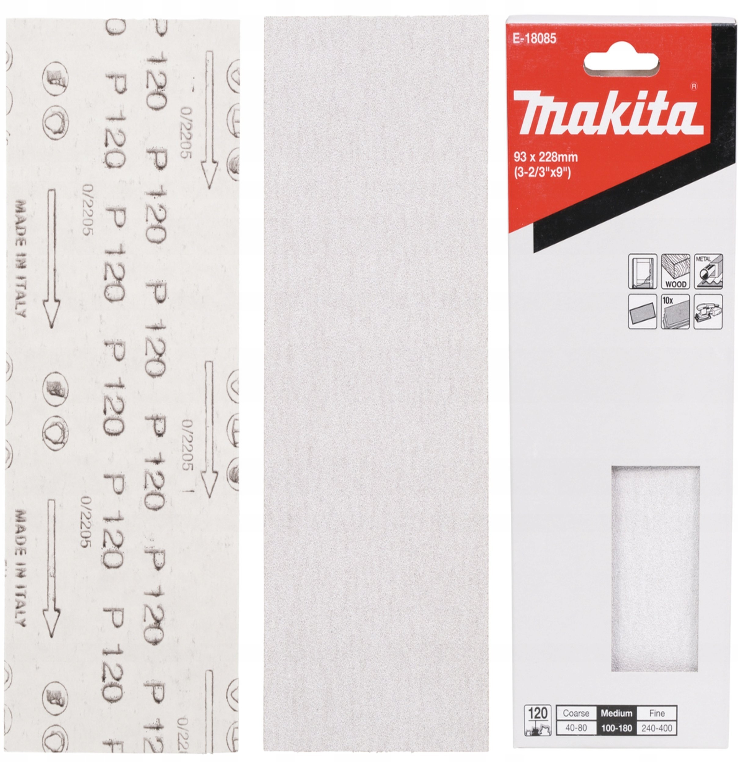 Makita MAKITA PAPIER SZLIF. 228mm x 93mm P120 /10szt.