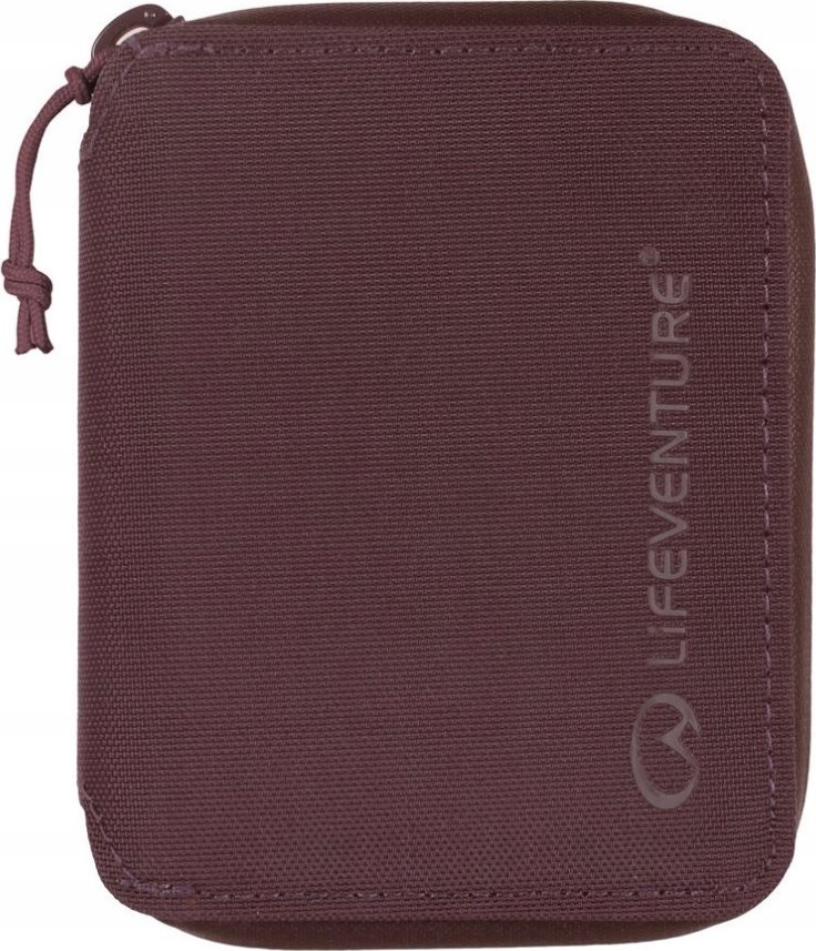 Lifeventure RFID Bi Fold Wallet, Recycled, Plum