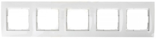 Kontakt-Simon Ramka pięciokrotna SIMON54 uniwersalna białe - DR5/11