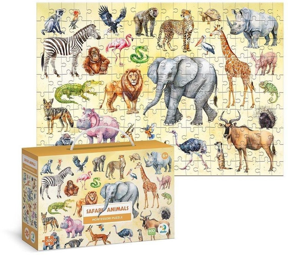 Puzzle 200 Montessori Safari animals