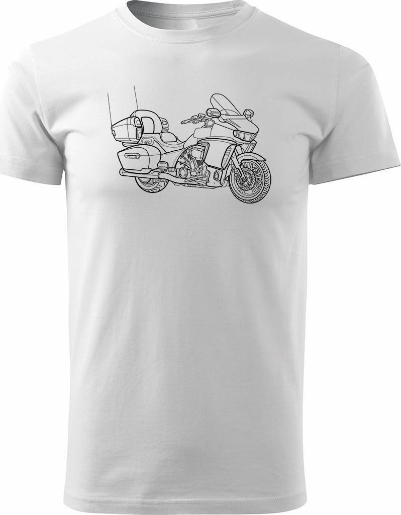 Topslang Koszulka motocyklowa z motocyklem Yamaha Star Venture 1800 adventure męska biała M