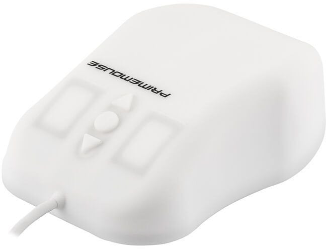 GETT GCQ PrimeMouse Silikon Maus Scrollfunktion IP68 wasserdicht desinfizierbar optisch USB Farbe weiss