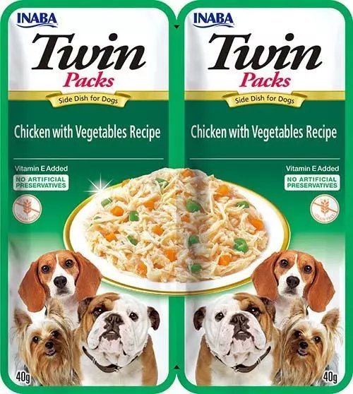 Inaba Foods Inaba Dog Twin Przysmak dla Psów Kurczak Warzywa 2x40g