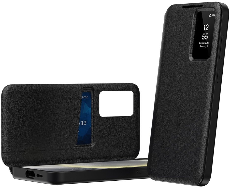 Etui z klapką Smart View Supero do Samsung Galaxy S23 Ultra, czarne