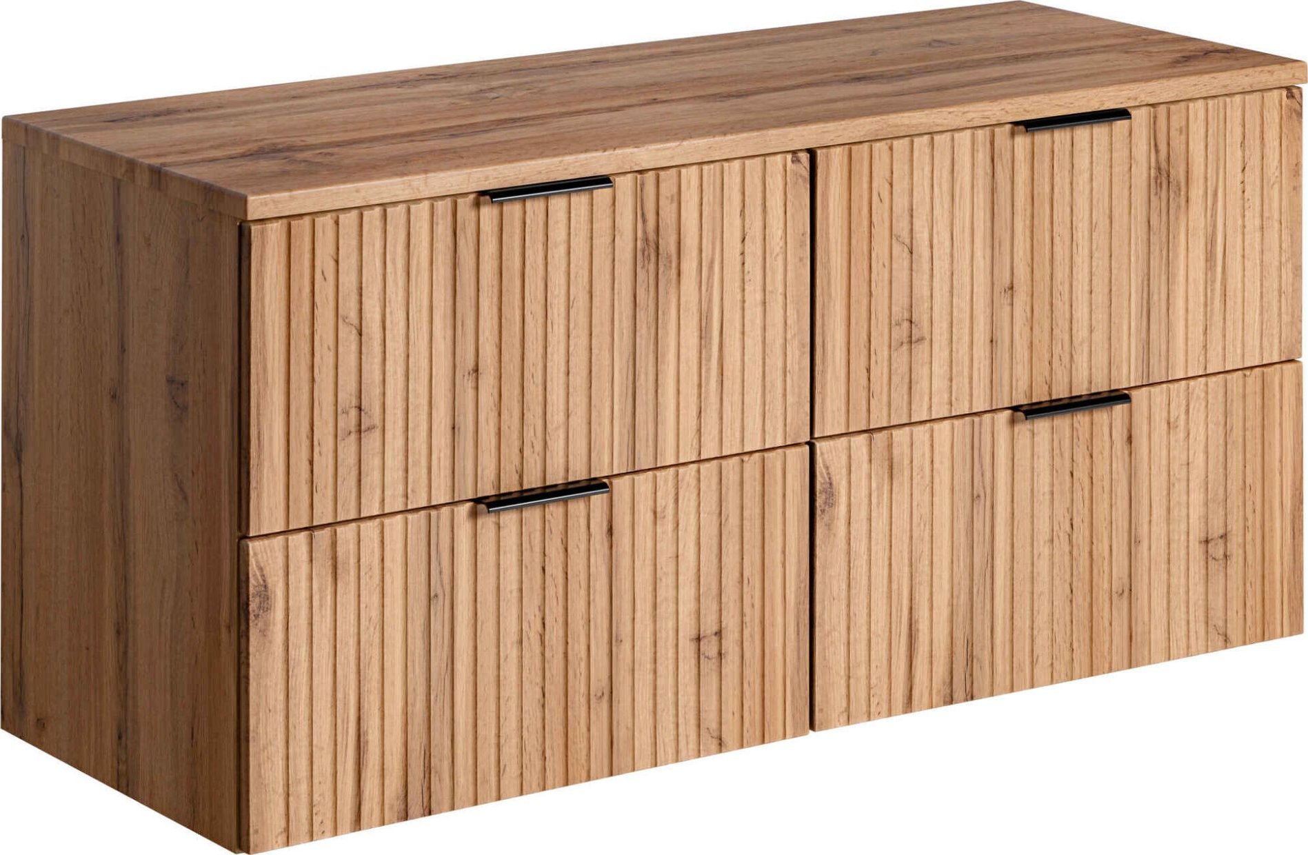 Comad Szafka pod umywalkę z blatem, Adel, 120x46x57 cm, dąb wotan, mat