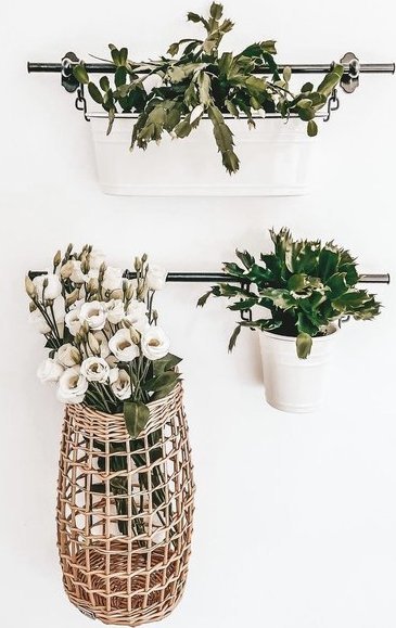 WickerPL Ażurowy Kosz Wiszący z Wikliny 24 H41/51cm