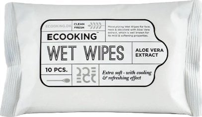 Ecooking Wet Wipes Aloe Vera Extract Chusteczki do oczyszczania twarzy 10 szt.