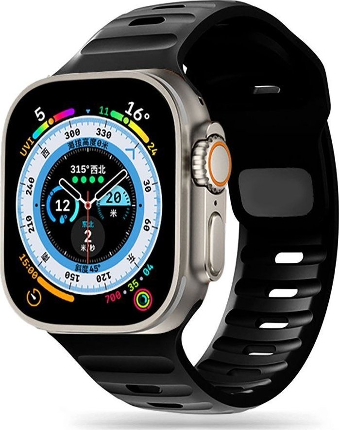 Braders Pasek Icon Line do Apple Watch 4 / 5 / 6 / 7 / 8 / SE / Ultra (42 / 44 / 45 / 49 mm) Black