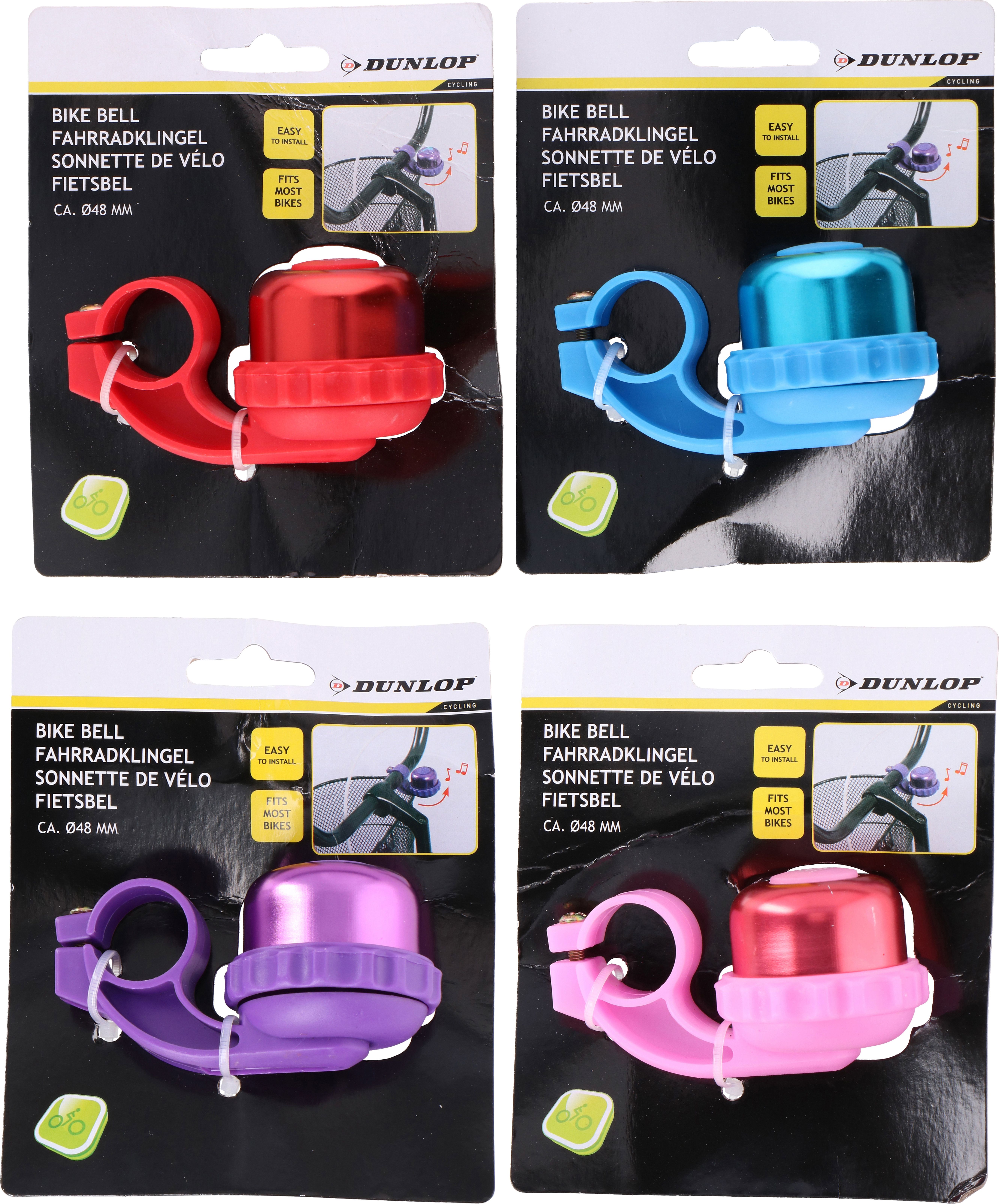 Dunlop DZWONEK ROWEROWY ŚR.48MM DUNLOP RÓŻ