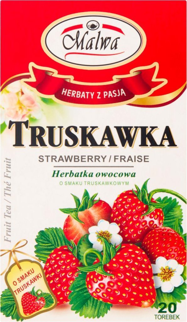 Malwa Malwa Herbatka owocowa o smaku truskawkowym 40 g (20 x 2 g)