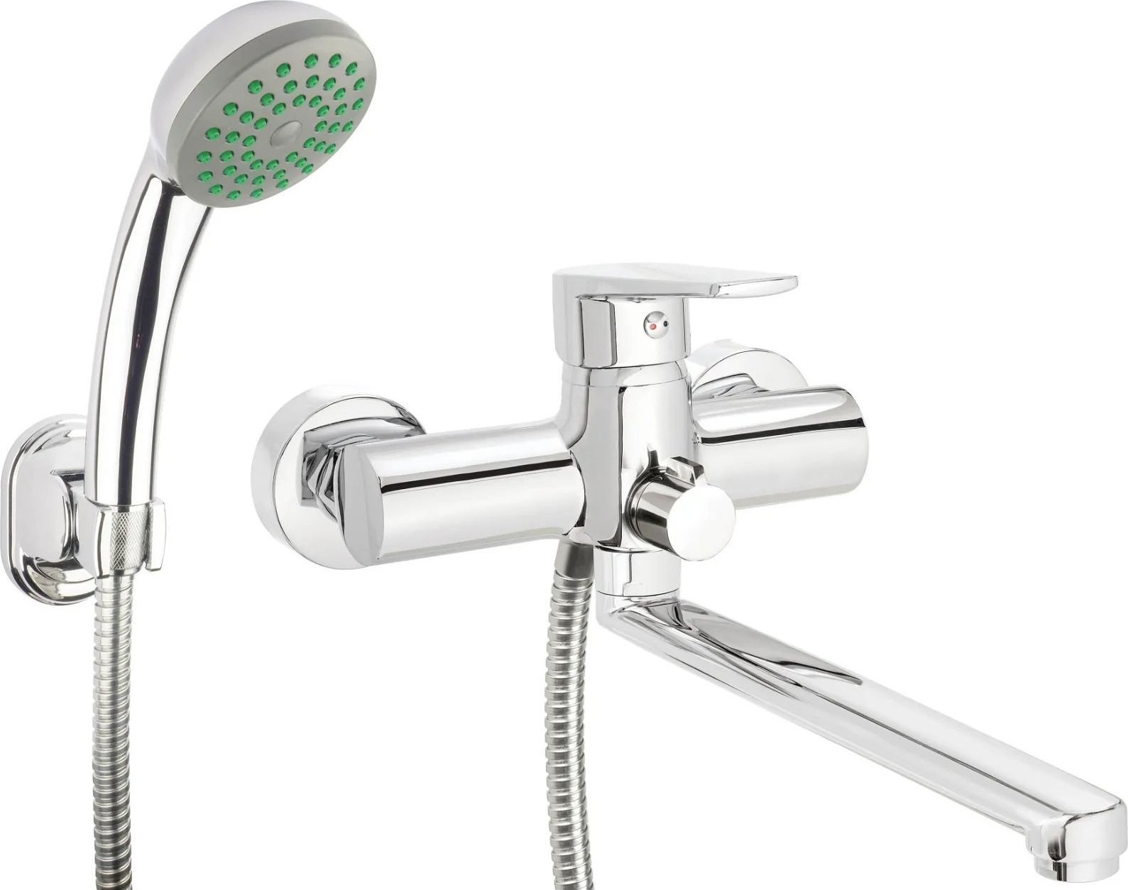 Bateria umywalkowa Deante Bateria umywalkowo-wannowa ścienna z zestawem prysznicowym