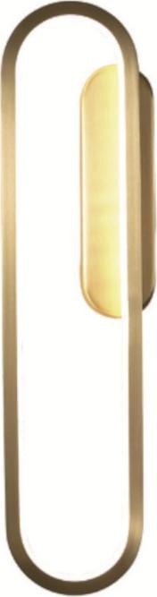 Kinkiet Copel Ścienna lampa owalna CGELYPTW nowoczesna LED 18W 3000K mosiądz