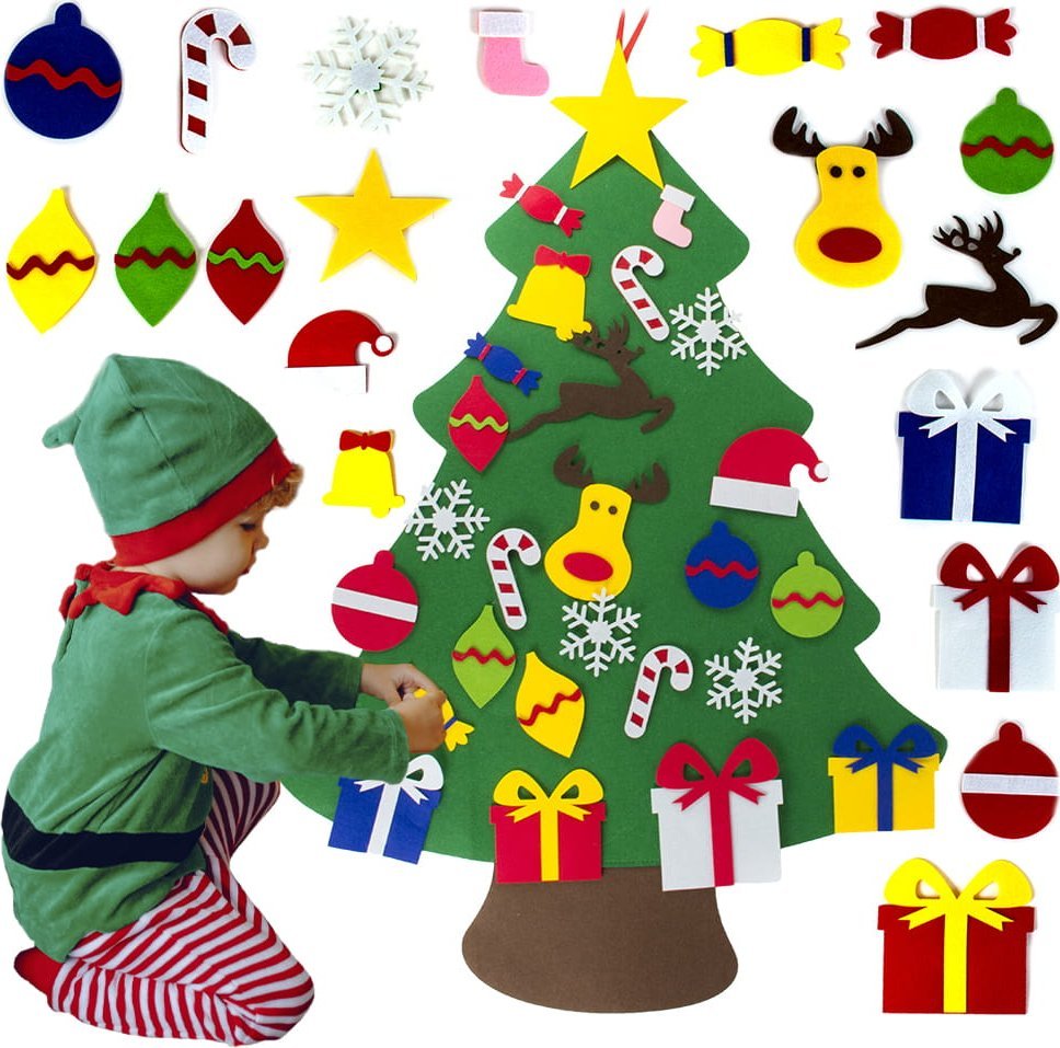 ZOLTA Filcowa choinka dla dzieci + ozdoby