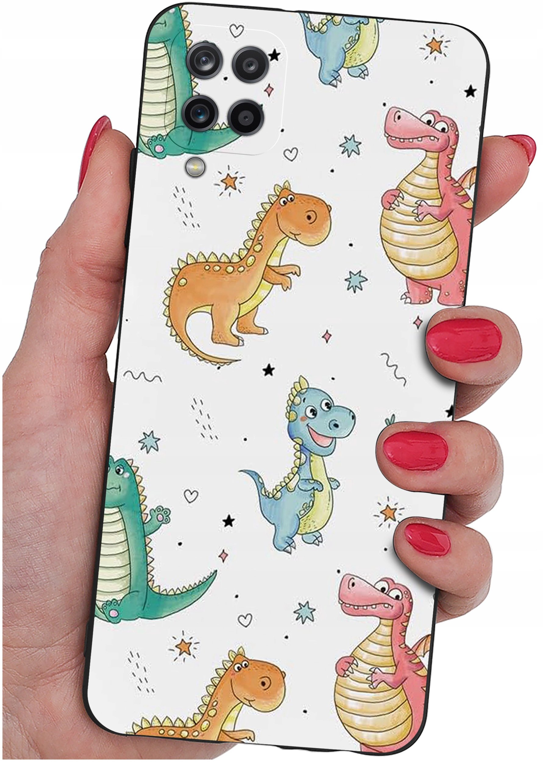 Etui do Samsung Galaxy A12|M12 WZORY |SILIKONOWE MATT CASE + SZKŁO 9H