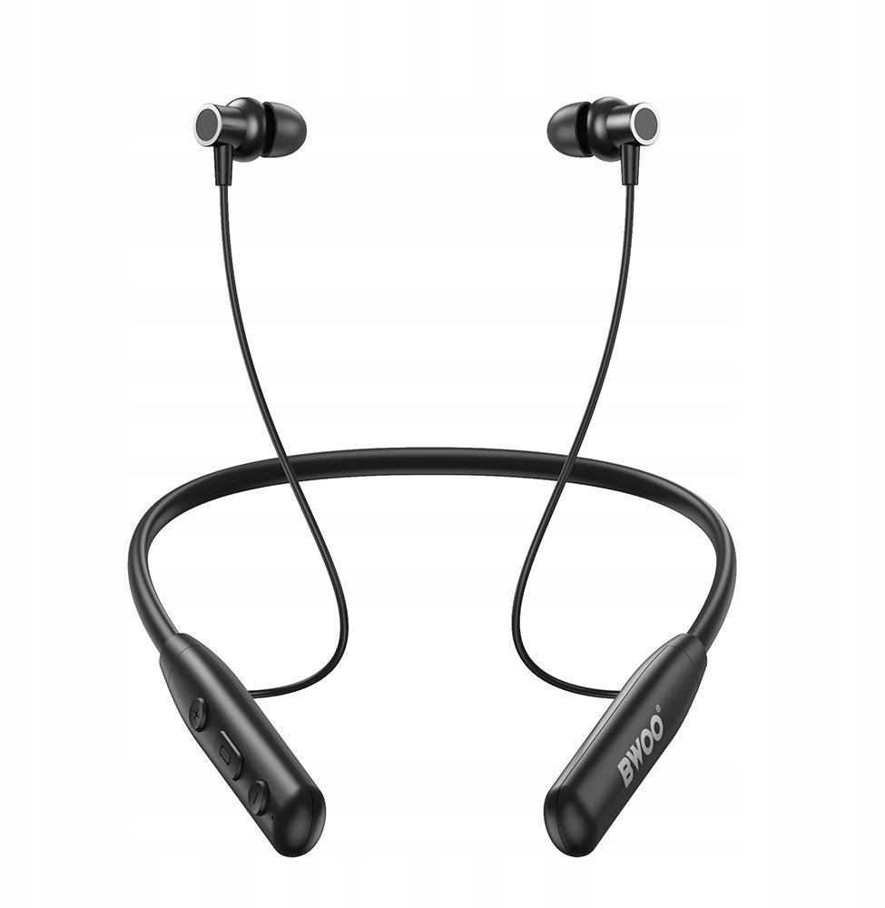 BWOO Słuchawki douszne na szyję BT5.3 BW870 czarne