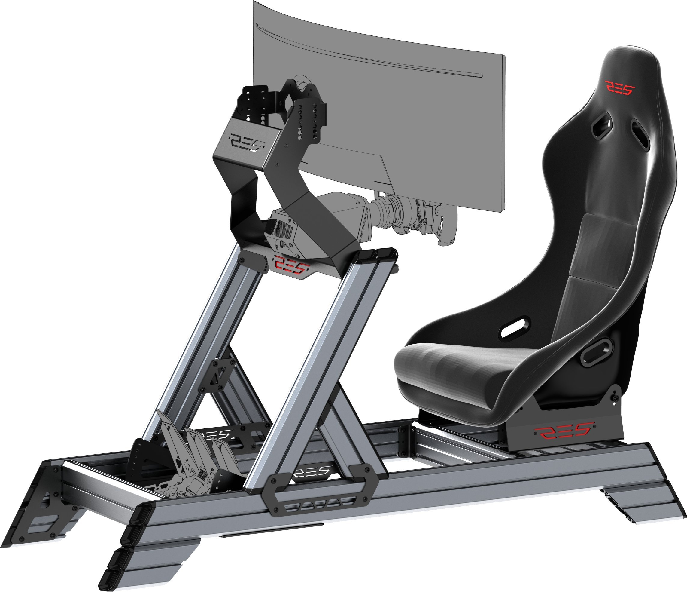 Fotel Res-Tech RES-TECH Smart Cockpit + GT Seat Bundle - czarny