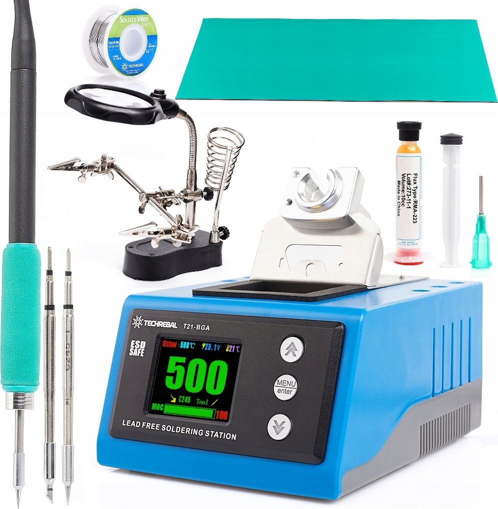 Stacja Lutownicza Techrebal T21-BGA 180W Techrebal Zestaw Akcesoriów