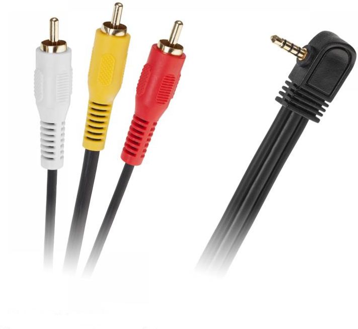 Kabel Jack 3.5mm - RCA (Cinch) x3 3m czarny (KPO2851L-3)