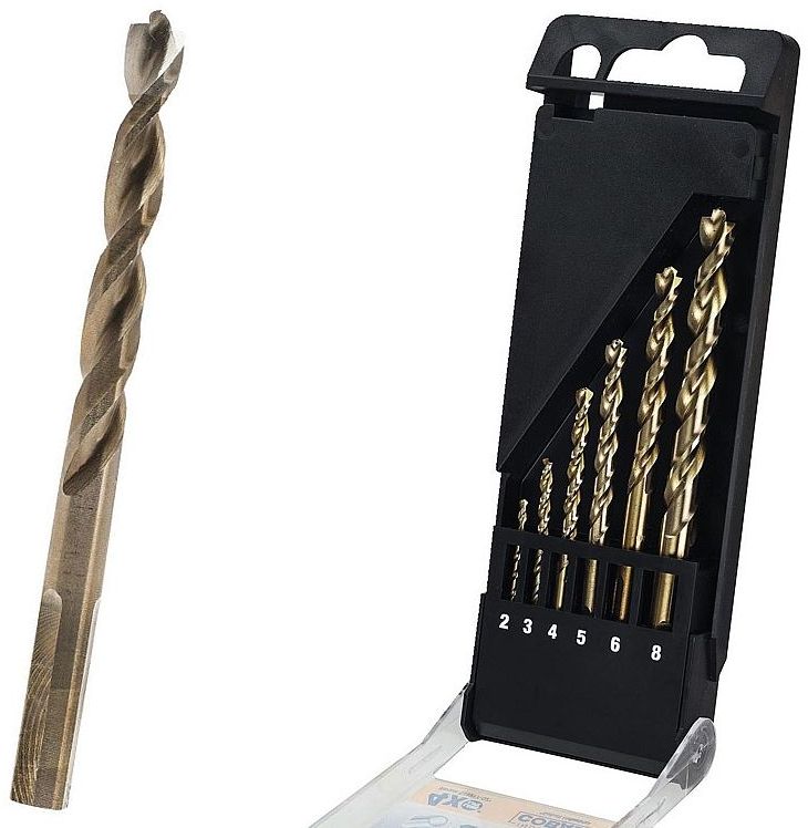 Wiertło Dewalt do metalu kobaltowe walcowe 2 4 5 3 6 8mm zestaw (DT4956)