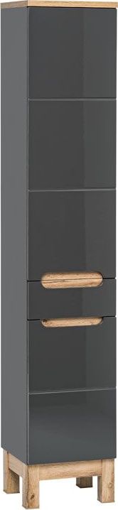 Elior Słupek łazienkowy lakierowany - Marsylia 2X grafit połysk