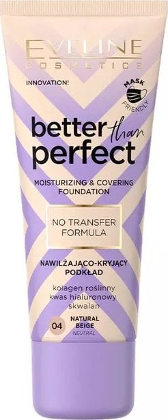 EVELINE KOLOROWKA Eveline Better Than Perfect Podkład nawilżająco-kryjący nr 04 Natural Beige 30ml
