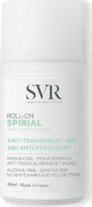 SVR SVR Spiral Roll-on Antyperspirant 48h, 50 ml - Długi termin ważności!