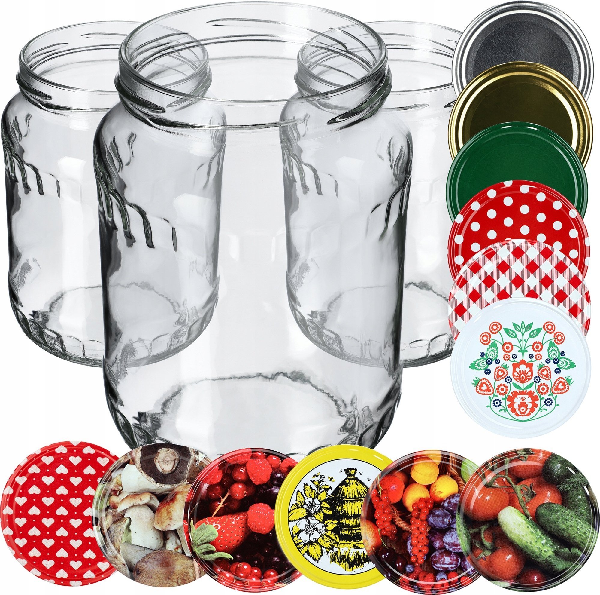 Kadax 48x Słoik Szklany 720ml Dżem Ogórki Zakrętka 82mm