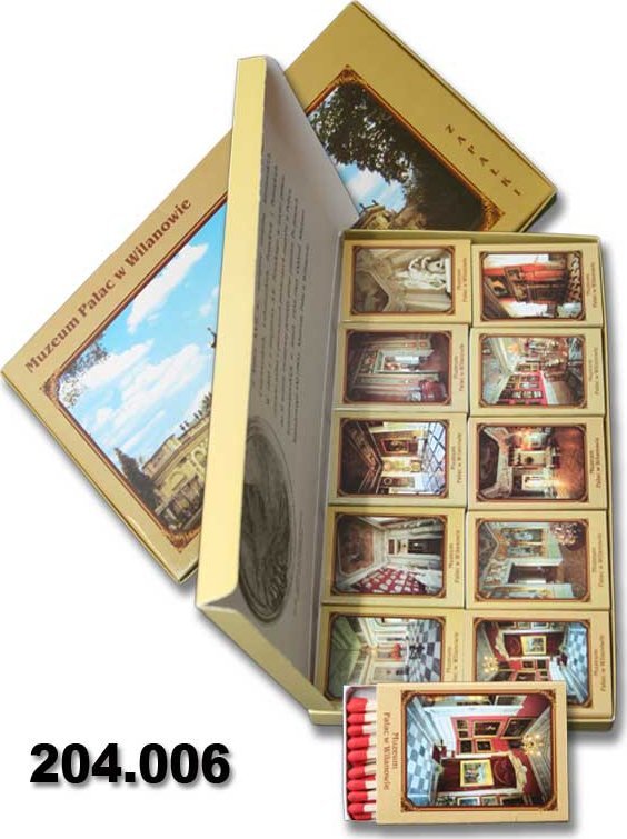 Wołoszyn ZAPAŁKI ciekawe kolekcje - PAŁAC W WILANOWIE