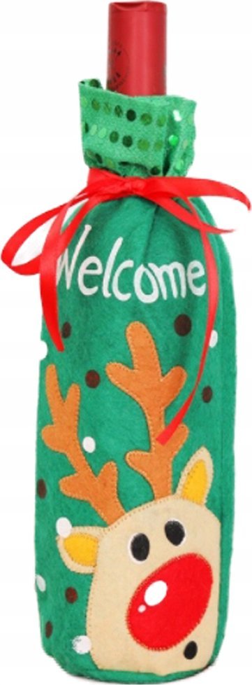 Korbi ŚWIĄTECZNY POKROWIEC WINO ALKOHOL FILCOWY Z7_1