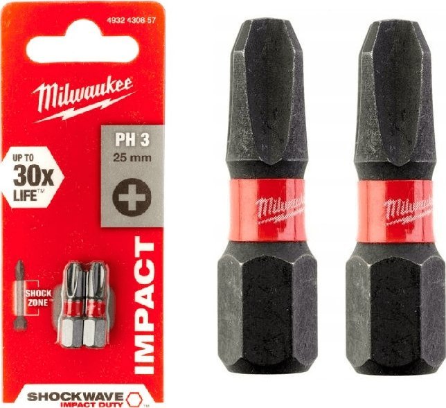 Milwaukee BIT SHOCKWAVE PH3 25MM 2 SZT.